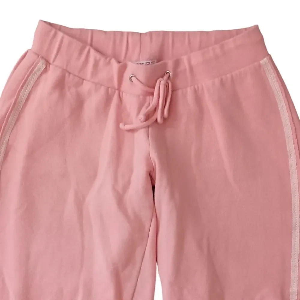 Y2K Baggy Sweatpants Joggers M Womens Cropped Low Rise Wide Leg‎ Coral Airport